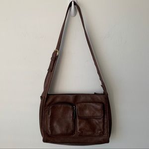 Vintage Fossil Genuine Leather Shoulder Bag Y2k 90s retro